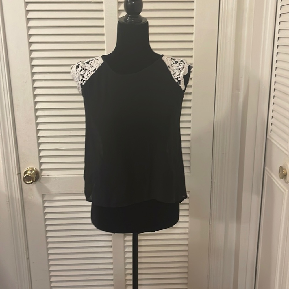 Black and white blouse
